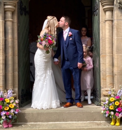 Wedding at St John the Baptist, Alnmouth